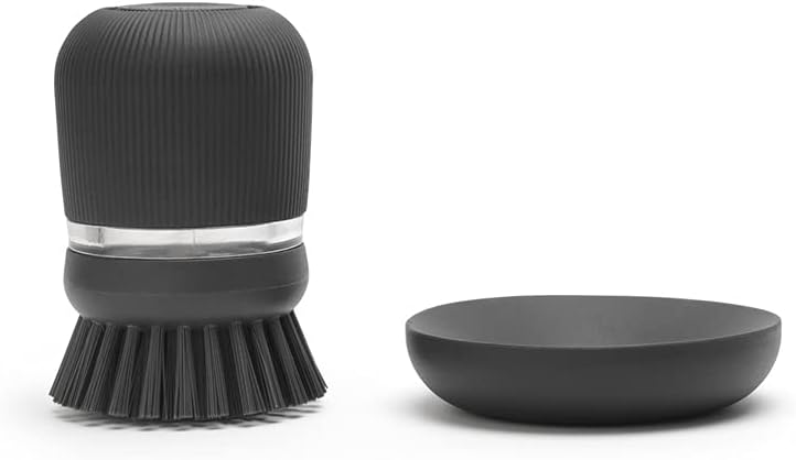 Brabantia SinkSide Cepillo de Fregar Platos con Dispensador, Dark Grey