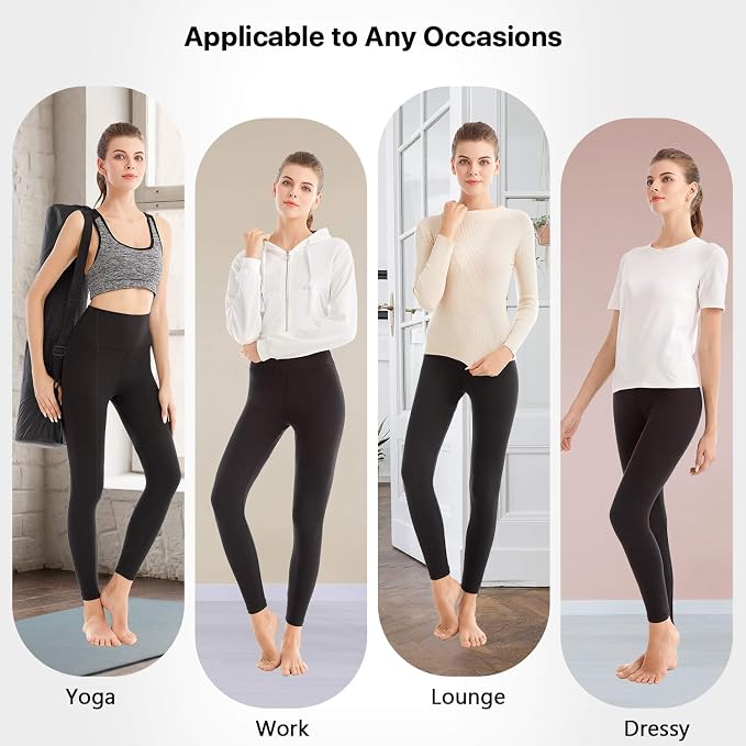 SINOPHANT Mallas Deporte Mujer de Cintura Alta, Leggins de Control de Abdomen Opacas, Elásticas, Leggings Mujer Vestir, Suaves como la Mantequilla