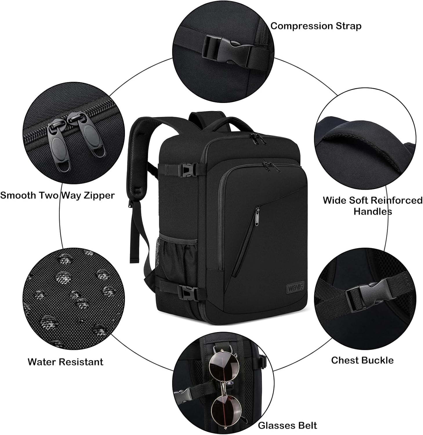 Mochila Viaje Cabina Avion 40x30x20 para Ryanair,Mochila 40x30x20 Vueling