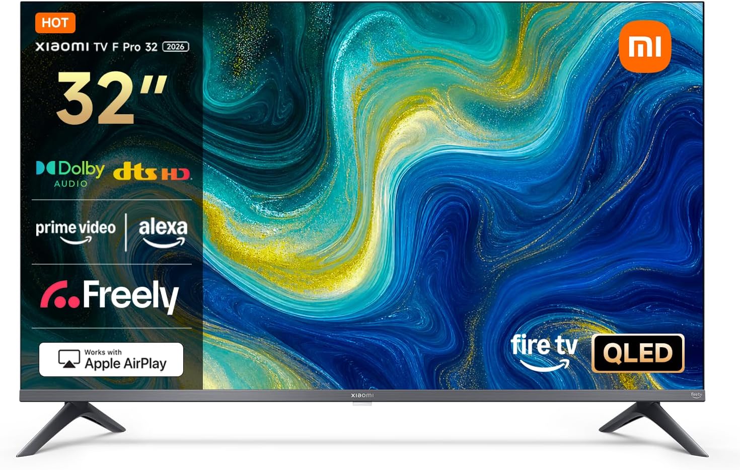 XIAOMI TV Pro 32 Pulgadas 2026, QLED Smart TV, Fire OS14, L32MB-FPVEU [Clase de eficiencia energética E] Alexa Voice Control, Dolby Audio™, DTS Virtual:X, DTS-HD, Compatible with A