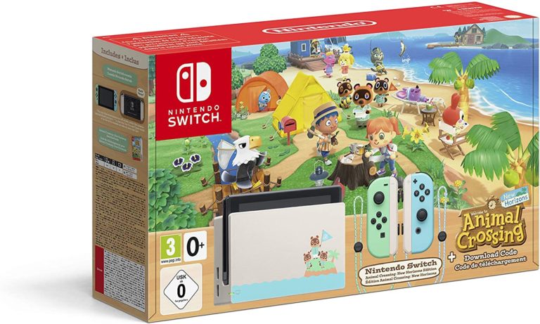 Nintendo Switch HW – Consola Edición Animal Crossing – Verde/Azul