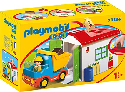 PLAYMOBIL 1.2.3 Camión+garaje